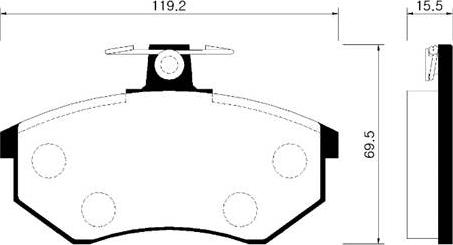 HSB Gold HP0030 - Kit pastiglie freno, Freno a disco autozon.pro