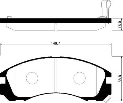 HSB Gold HP0025 - Kit pastiglie freno, Freno a disco autozon.pro