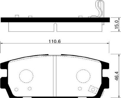 Akebono AN-8037WK - Kit pastiglie freno, Freno a disco autozon.pro