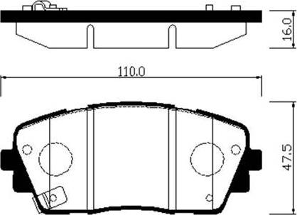 HSB Gold HP1047 - Kit pastiglie freno, Freno a disco autozon.pro