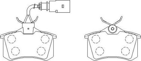 HSB Gold HP8418 - Kit pastiglie freno, Freno a disco autozon.pro