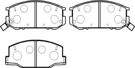 HSB Gold HP8507 - Kit pastiglie freno, Freno a disco autozon.pro