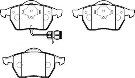 HSB Gold HP8536 - Kit pastiglie freno, Freno a disco autozon.pro