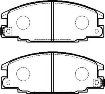 HSB Gold HP8195 - Kit pastiglie freno, Freno a disco autozon.pro