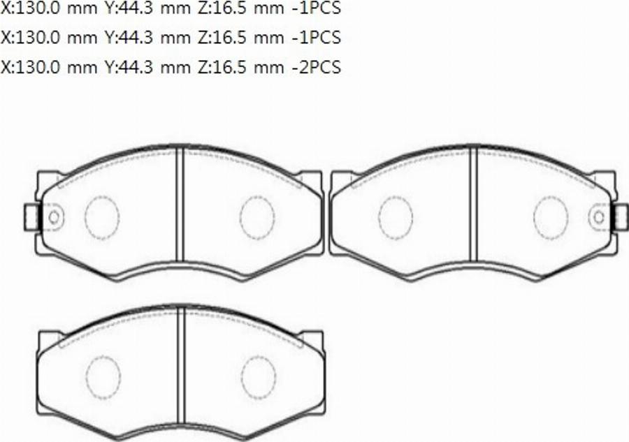 HSB Gold HP8368 - Kit pastiglie freno, Freno a disco autozon.pro