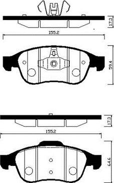 HSB Gold HP3009 - Kit pastiglie freno, Freno a disco autozon.pro