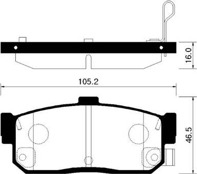 HSB Gold HP3002 - Kit pastiglie freno, Freno a disco autozon.pro