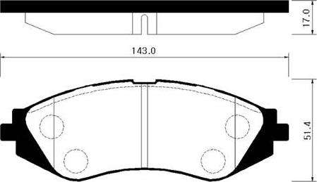 HSB Gold HP2005 - Kit pastiglie freno, Freno a disco autozon.pro