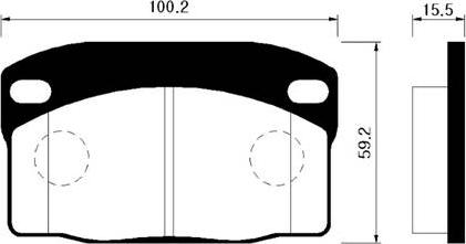 HSB Gold HP2003 - Kit pastiglie freno, Freno a disco autozon.pro