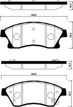 ATE 607262 - Kit pastiglie freno, Freno a disco autozon.pro