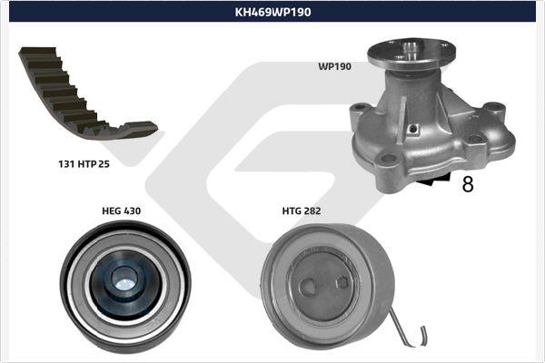 Hutchinson KH 469WP190 - Pompa acqua + Kit cinghie dentate autozon.pro