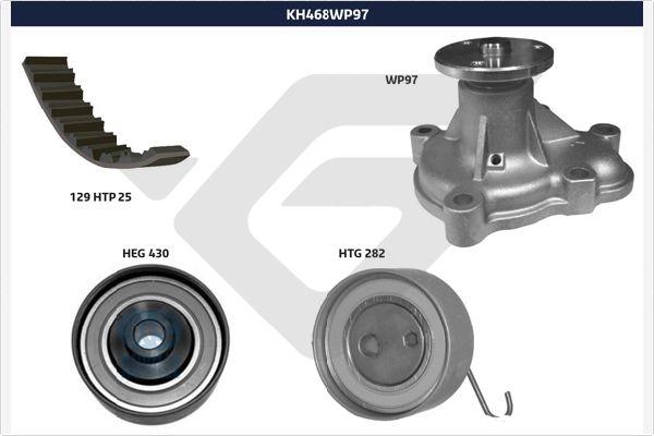 Hutchinson KH 468WP97 - Pompa acqua + Kit cinghie dentate autozon.pro