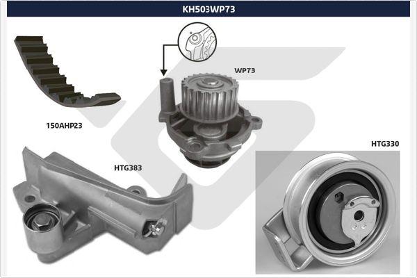 Hutchinson KH 503WP73 - Pompa acqua + Kit cinghie dentate autozon.pro