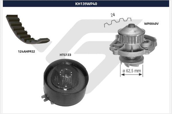 Hutchinson KH 139WP40 - Pompa acqua + Kit cinghie dentate autozon.pro