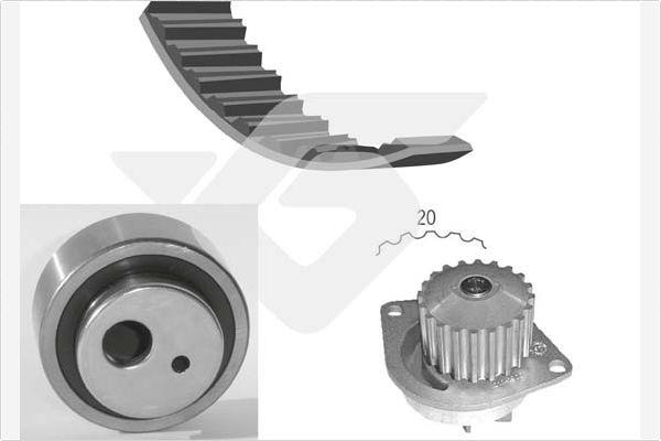 Hutchinson KH 13WP17 - Pompa acqua + Kit cinghie dentate autozon.pro