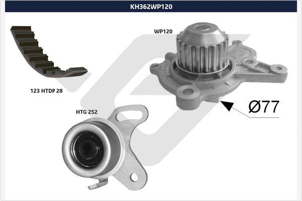 Hutchinson KH 362WP120 - Pompa acqua + Kit cinghie dentate autozon.pro