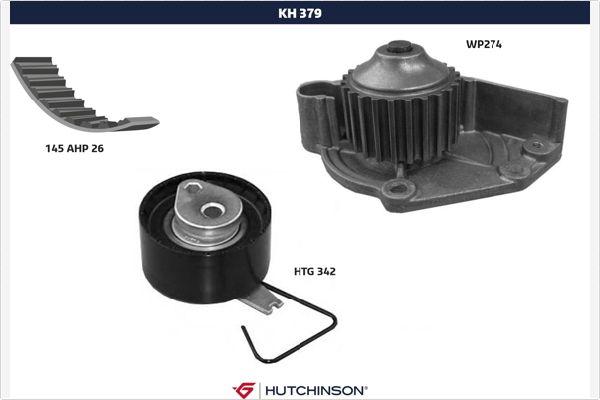 Hutchinson KH 379WP274 - Pompa acqua + Kit cinghie dentate autozon.pro