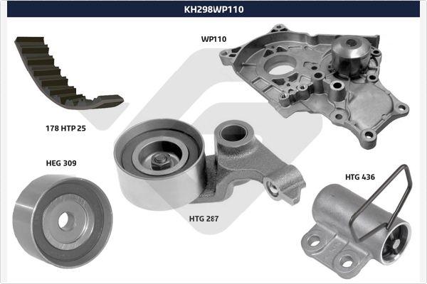 Hutchinson KH 298WP110 - Pompa acqua + Kit cinghie dentate autozon.pro