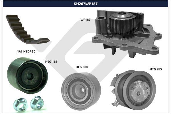 Hutchinson KH 267WP187 - Pompa acqua + Kit cinghie dentate autozon.pro