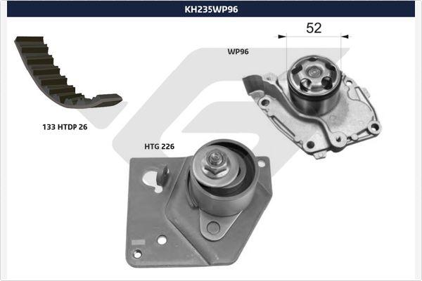 Hutchinson KH 235WP96 - Pompa acqua + Kit cinghie dentate autozon.pro