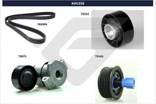 Hutchinson KHV 259 - Kit Cinghie Poly-V autozon.pro