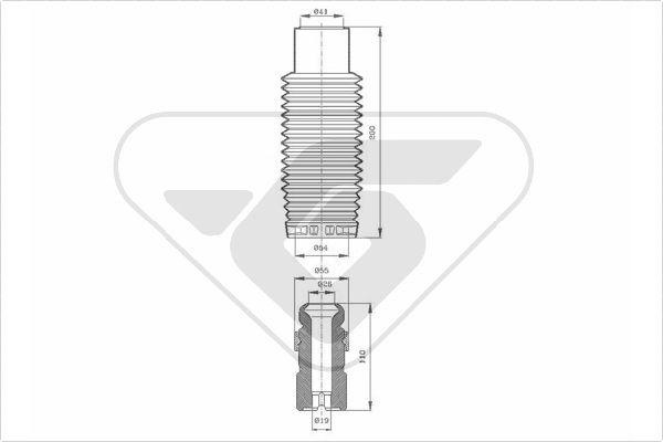 Hutchinson KP096 - Kit parapolvere, Ammortizzatore autozon.pro