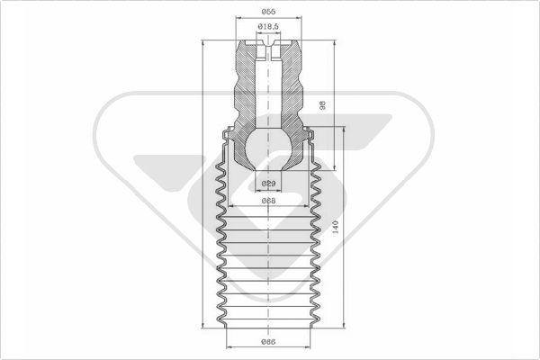 Hutchinson KP054 - Kit parapolvere, Ammortizzatore autozon.pro