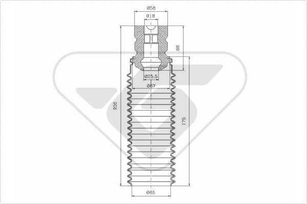 Hutchinson KP055 - Kit parapolvere, Ammortizzatore autozon.pro