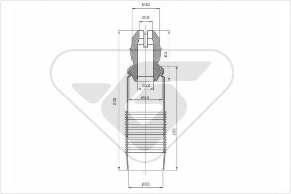 Hutchinson KP051 - Kit parapolvere, Ammortizzatore autozon.pro