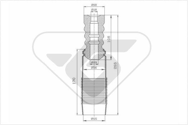 Hutchinson KP069 - Kit parapolvere, Ammortizzatore autozon.pro