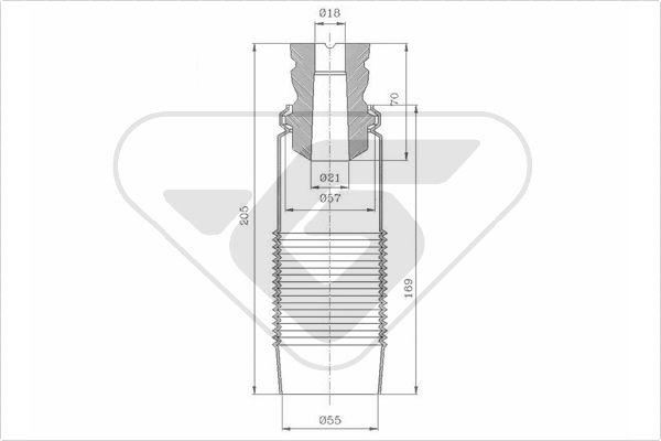 Hutchinson KP065 - Kit parapolvere, Ammortizzatore autozon.pro