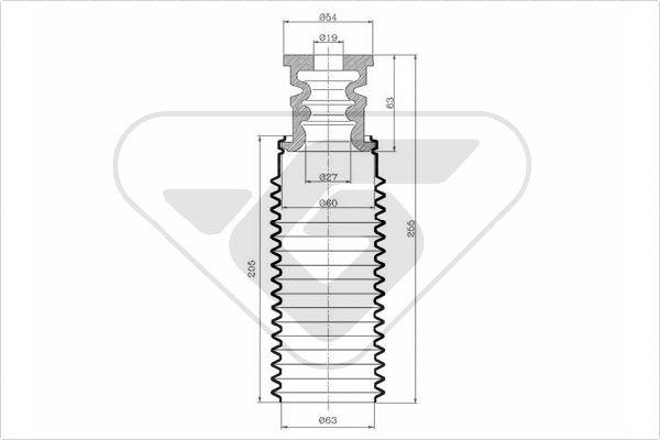 Hutchinson KP070 - Kit parapolvere, Ammortizzatore autozon.pro