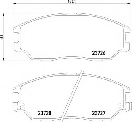 Hyundai 58101-H1A80 - Kit pastiglie freno, Freno a disco autozon.pro