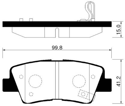 Hyundai 583023ZA70 - Kit pastiglie freno, Freno a disco autozon.pro