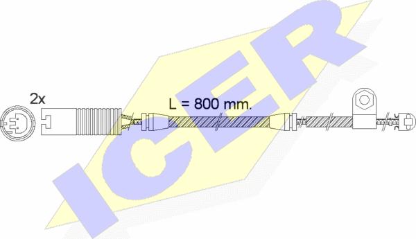 Icer 610499 E C - Contatto segnalazione, Usura past. freno / mat. d'attrito autozon.pro