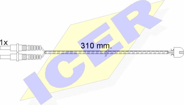 Icer 610496 E C - Contatto segnalazione, Usura past. freno / mat. d'attrito autozon.pro