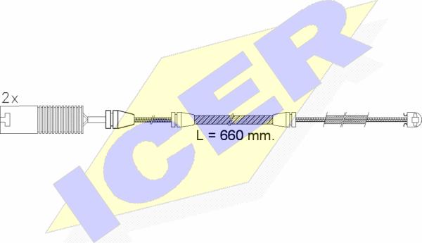 Icer 610497 E C - Contatto segnalazione, Usura past. freno / mat. d'attrito autozon.pro