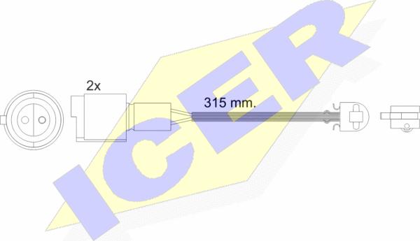 Icer 610440 E C - Contatto segnalazione, Usura past. freno / mat. d'attrito autozon.pro