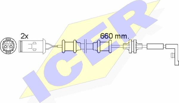 Icer 610447 E C - Contatto segnalazione, Usura past. freno / mat. d'attrito autozon.pro