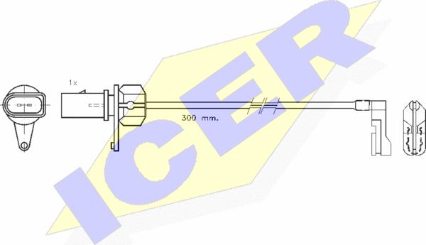 Icer 610459 E C - Contatto segnalazione, Usura past. freno / mat. d'attrito autozon.pro