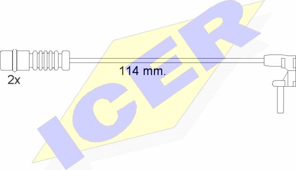 Icer 610454 E C - Contatto segnalazione, Usura past. freno / mat. d'attrito autozon.pro