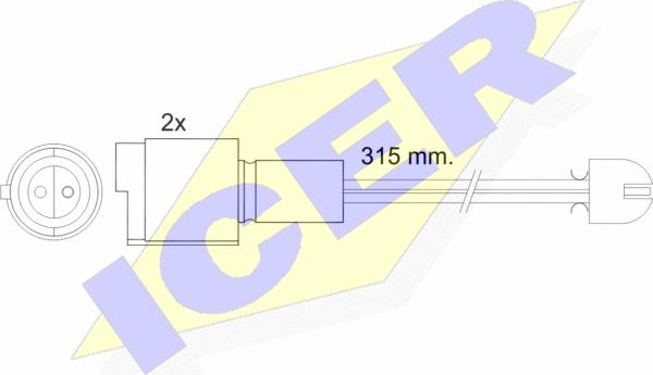 Icer 610455 E C - Contatto segnalazione, Usura past. freno / mat. d'attrito autozon.pro