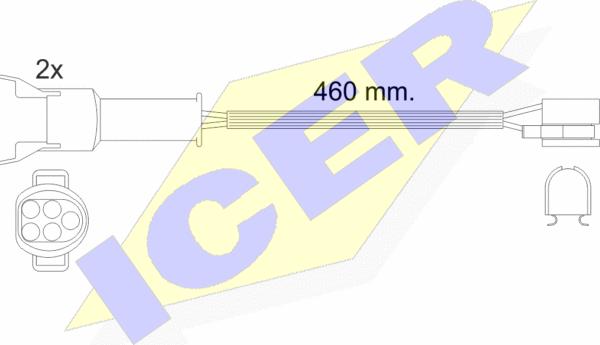 Icer 610456 E C - Contatto segnalazione, Usura past. freno / mat. d'attrito autozon.pro