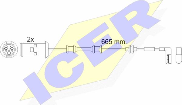 Icer 610451 E C - Contatto segnalazione, Usura past. freno / mat. d'attrito autozon.pro