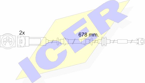 Icer 610452 E C - Contatto segnalazione, Usura past. freno / mat. d'attrito autozon.pro