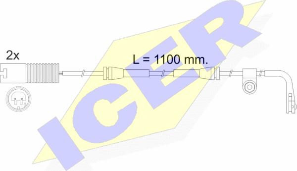 Icer 610457 E C - Contatto segnalazione, Usura past. freno / mat. d'attrito autozon.pro