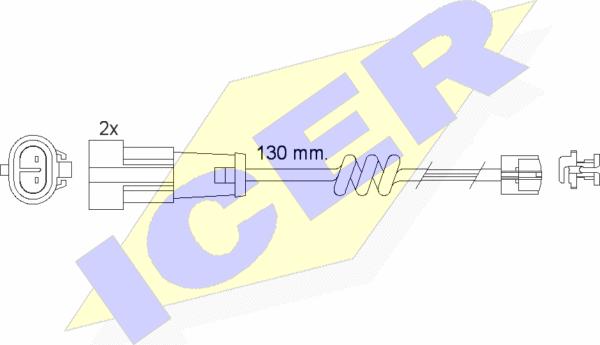 Icer 610469 E C - Contatto segnalazione, Usura past. freno / mat. d'attrito autozon.pro