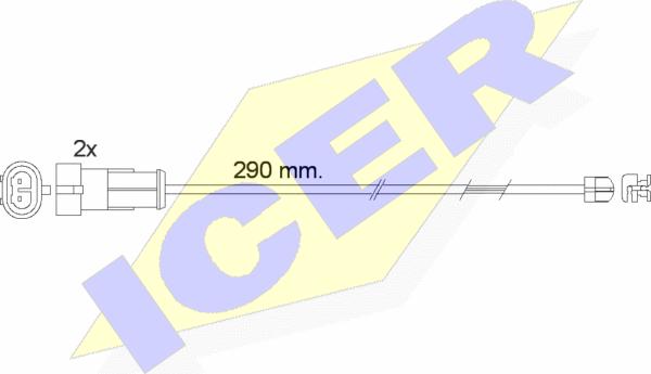 Icer 610468 E C - Contatto segnalazione, Usura past. freno / mat. d'attrito autozon.pro