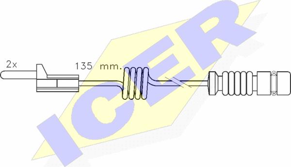 Icer 610405 E C - Contatto segnalazione, Usura past. freno / mat. d'attrito autozon.pro