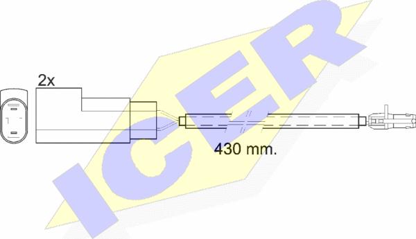 Icer 610413 E C - Contatto segnalazione, Usura past. freno / mat. d'attrito autozon.pro